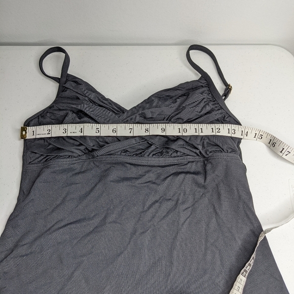 La Blanca black twist halter tankini top 10 - Picture 6 of 8